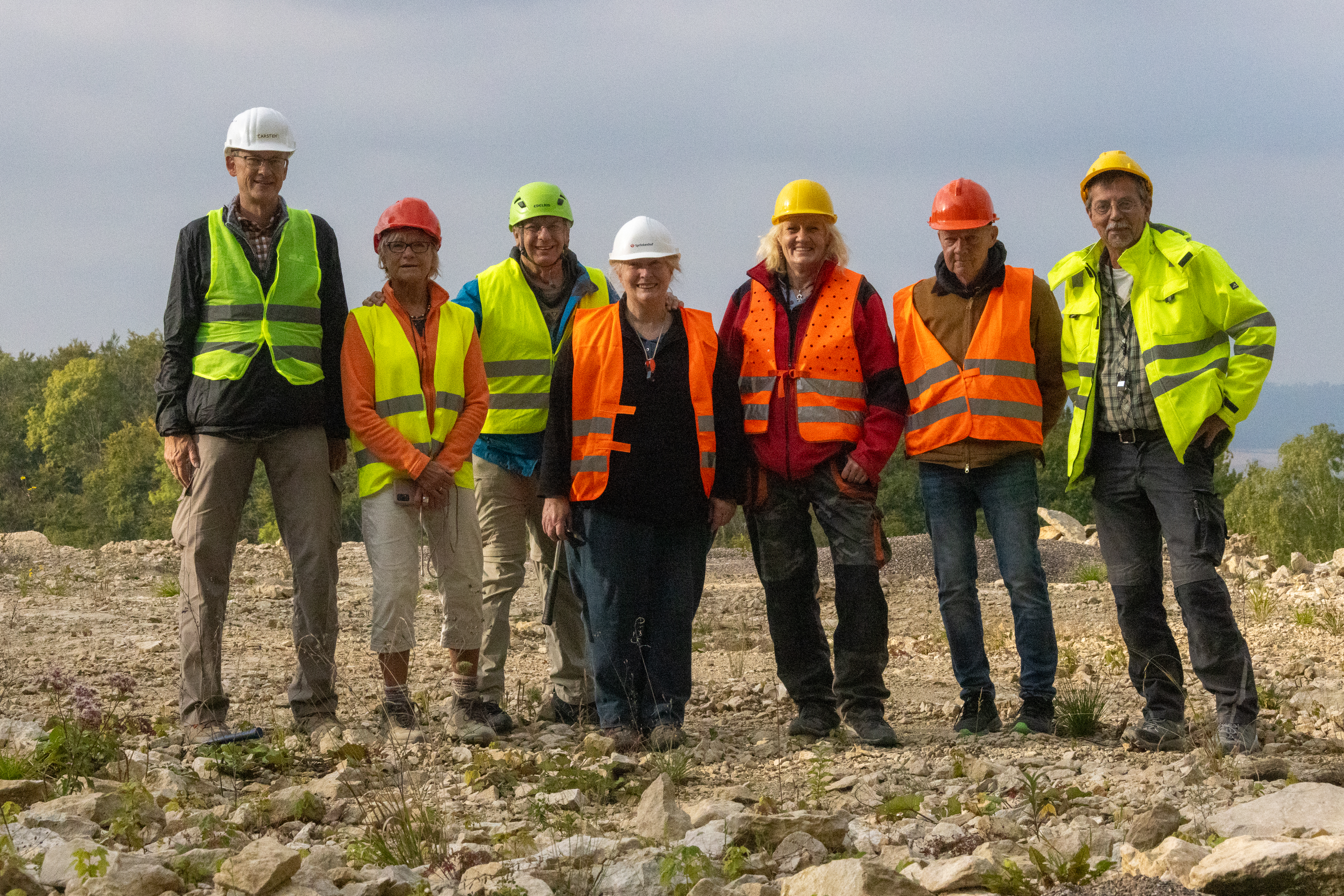 Das Projektteam im Gelände